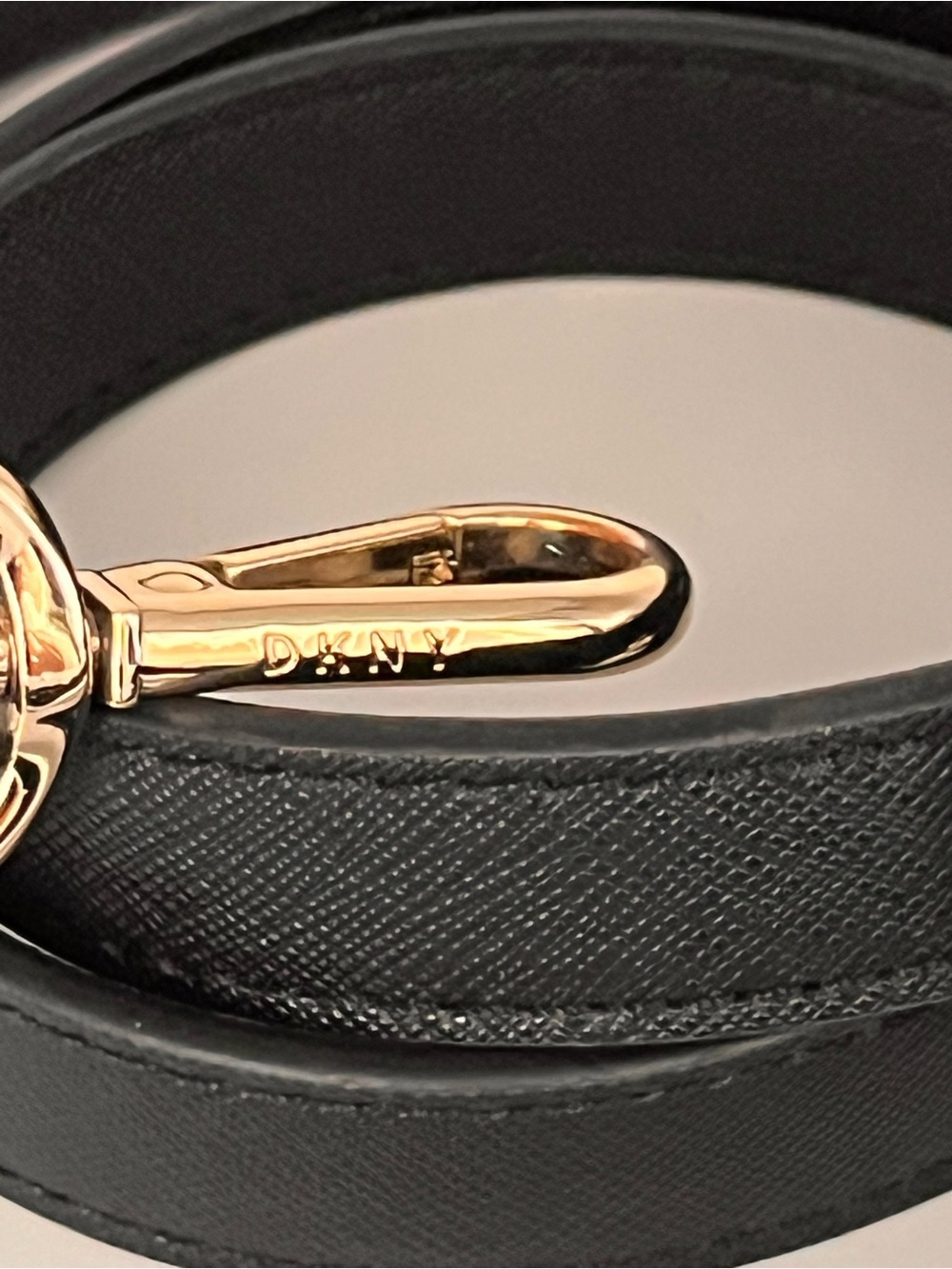 DKNY Black Crossbody Strap Replacement Bag Purse Silver Hardware 3/4”